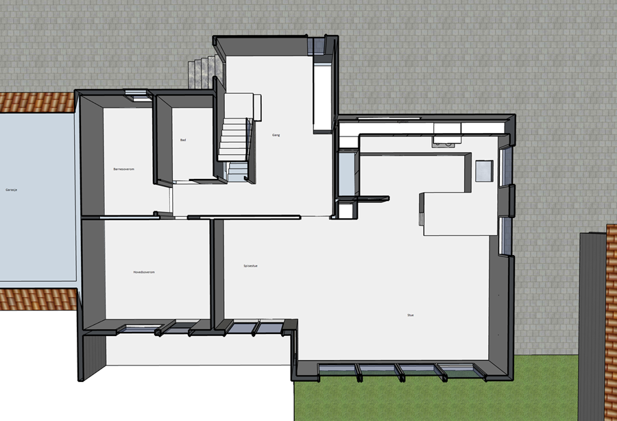 Planløsning ved endring av eldre bolig - Ca layout 1 etg dagens.PNG - olwike