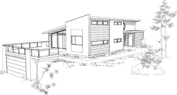 Vi bygger funkisinspirert hus i Nord-Trøndelag! - 3D-fasade.jpg - dihe